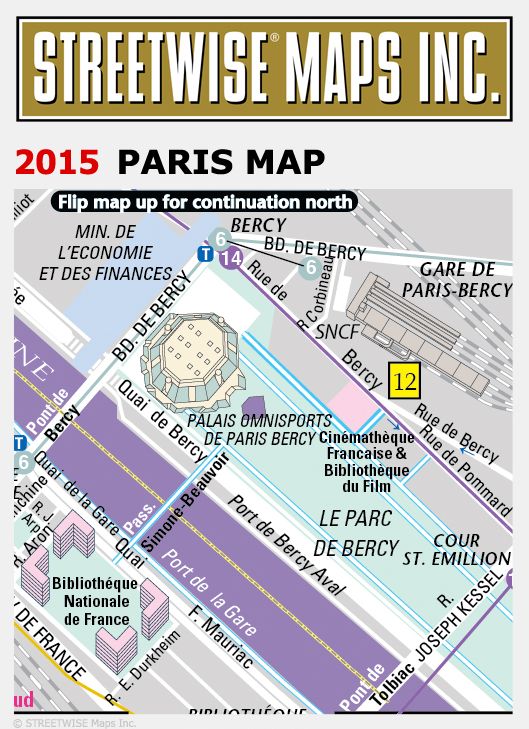 Streetwise Paris Map - Laminated City Center Street Map of Paris, France - Folding Pocket Size Travel Map With Metro (2015)