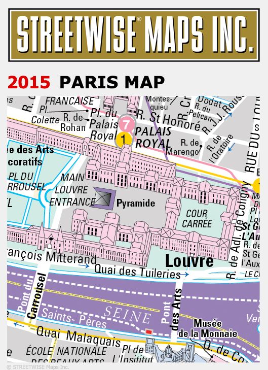 Streetwise Paris Map - Laminated City Center Street Map of Paris, France - Folding Pocket Size Travel Map With Metro (2015)
