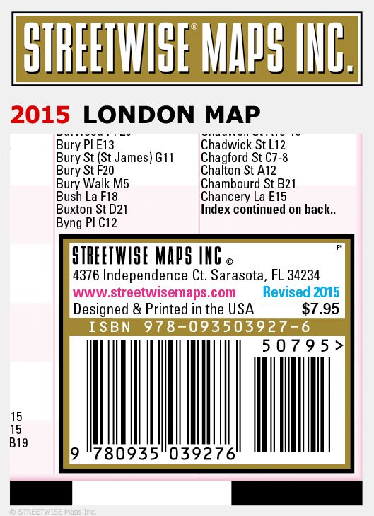 Streetwise London Map - Laminated City Center Street Map of London, England - Folding Pocket Size Travel Map With Metro / Edition 2013