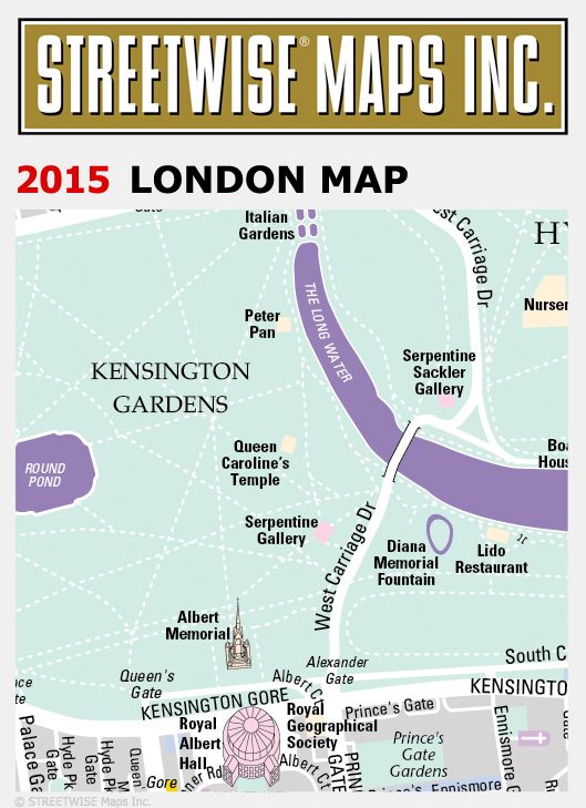 Streetwise London Map - Laminated City Center Street Map of London, England - Folding Pocket Size Travel Map With Metro / Edition 2013