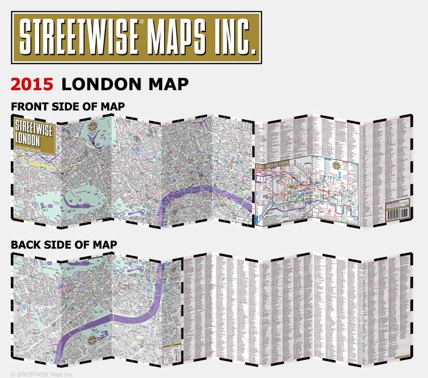Streetwise London Map - Laminated City Center Street Map of London, England - Folding Pocket Size Travel Map With Metro / Edition 2013