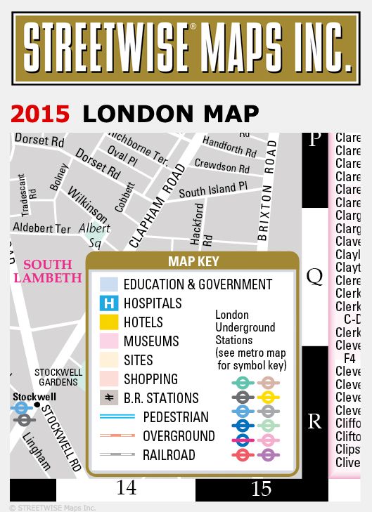 Streetwise London Map - Laminated City Center Street Map of London, England - Folding Pocket Size Travel Map With Metro / Edition 2013