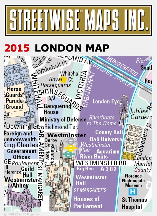 Streetwise London Map - Laminated City Center Street Map of London, England - Folding Pocket Size Travel Map With Metro / Edition 2013