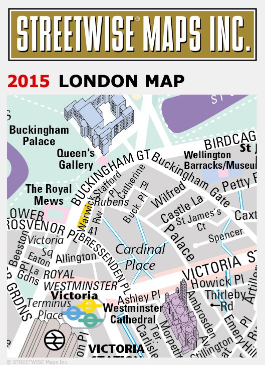 Streetwise London Map - Laminated City Center Street Map of London, England - Folding Pocket Size Travel Map With Metro / Edition 2013