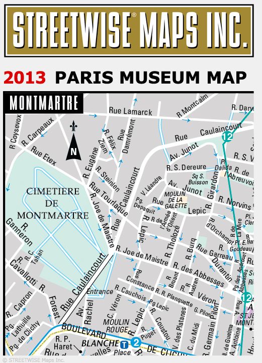 Artwise Paris Museum Map - Laminated Museum Map of Paris, FR - Streetwise Maps (2013)