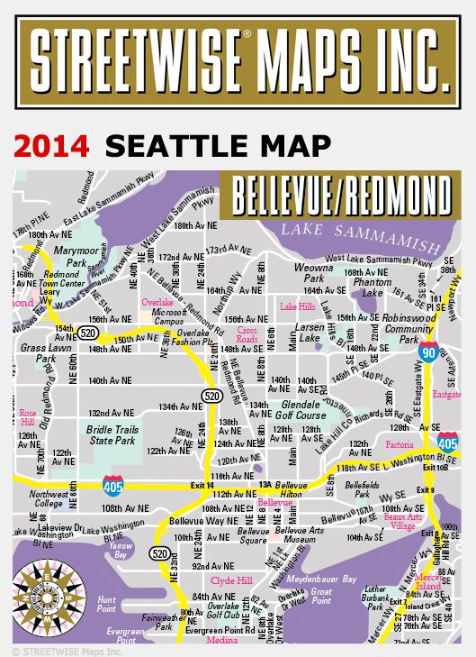 Streetwise Seattle Map - Laminated City Center Street Map of Seattle, Washington - Folding Pocket Size Travel Map With Metro (2014)