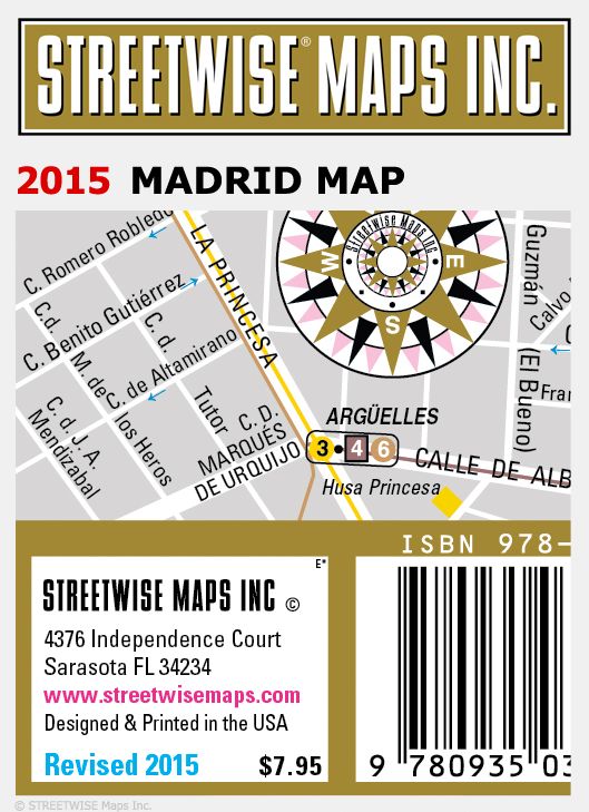 Streetwise Madrid Map - Laminated City Center Street Map of Madrid, Spain - Folding Pocket Size Travel Map With Metro (2015)