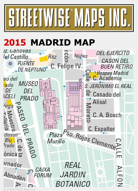 Streetwise Madrid Map - Laminated City Center Street Map of Madrid, Spain - Folding Pocket Size Travel Map With Metro (2015)