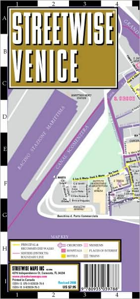 Streetwise Venice Map - Laminated City Center Street Map of Venice, Italy - Folding Pocket Size Travel Map