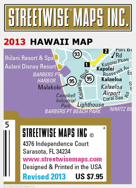 Streetwise Hawaii Map - Laminated State Road Map of Hawaii - Folding Pocket Size Travel Map (2013)