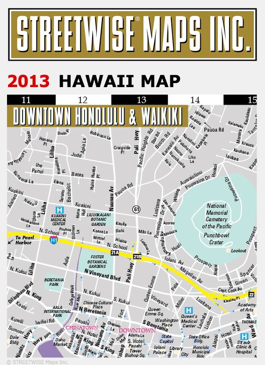 Streetwise Hawaii Map - Laminated State Road Map of Hawaii - Folding Pocket Size Travel Map (2013)