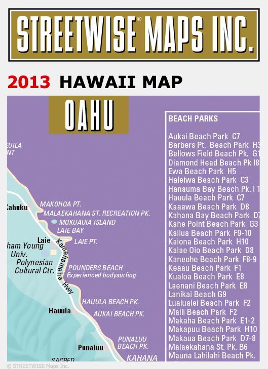 Streetwise Hawaii Map - Laminated State Road Map of Hawaii - Folding Pocket Size Travel Map (2013)