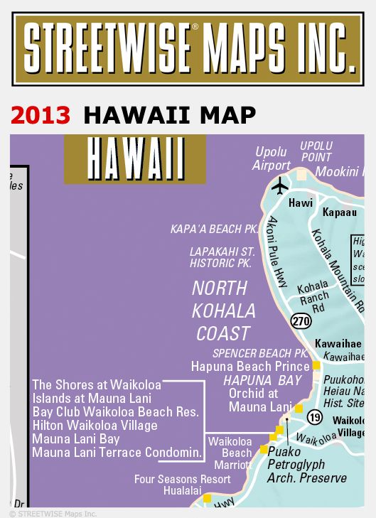Streetwise Hawaii Map - Laminated State Road Map of Hawaii - Folding Pocket Size Travel Map (2013)
