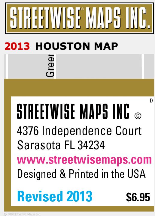 Streetwise Houston Map - Laminated City Center Street Map of Houston, Texas - Folding Pocket Size Travel Map With Metro (2013)