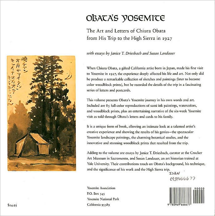 Obata's Yosemite: The Art and Letters of Chiura Obata from His Trip to the High Sierra in 1927