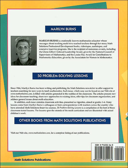 50 Problem-solving Lessons, Grades 1-6: The Best from 10 Years of Math Solutions Newsletters