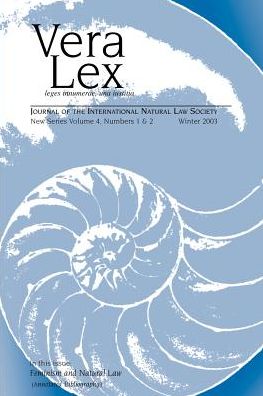 Vera LEX 4: Journal of the International Natural Law Society