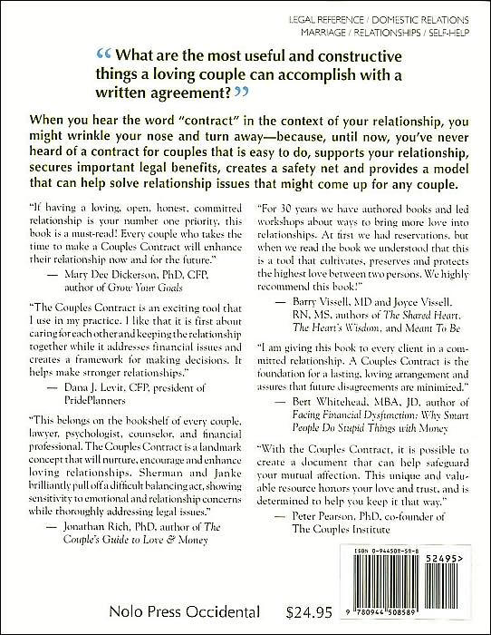Couples Contract for a Lasting Relationship