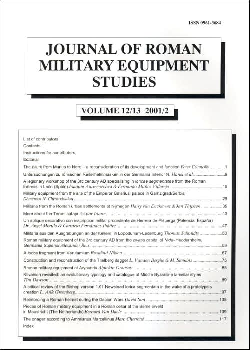 Journal of Roman Military Equipment Studies 12/13