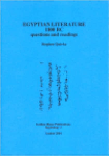 Egyptian Literature 1800 BC, Questions and Readings
