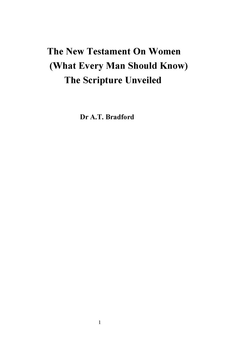 The New Testament On Women - What Every Man Should Know