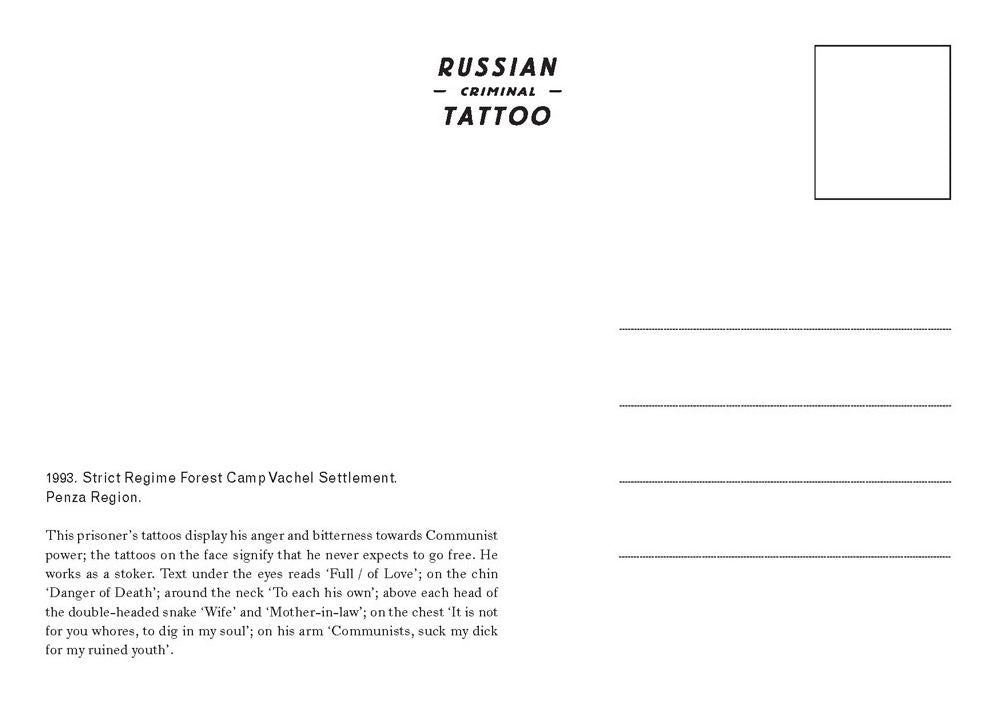 Russian Criminal Tattoo Encyclopaedia Postcards