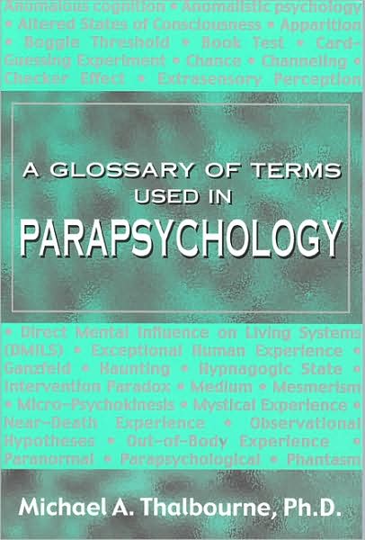 A Glossary of Terms Used in Parapsychology