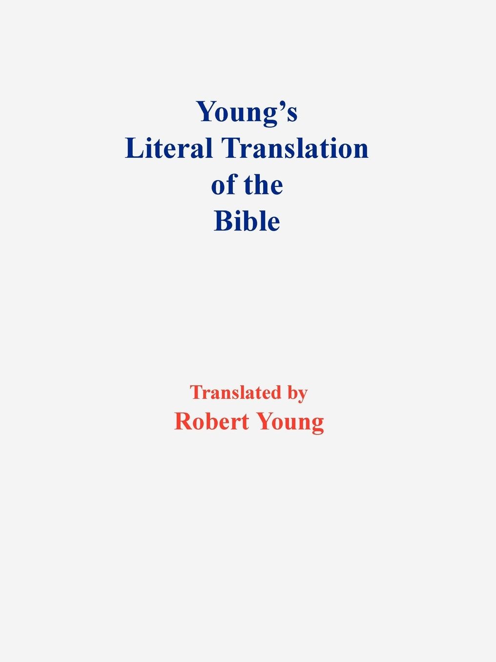 Young's Literal Translation of the Bible