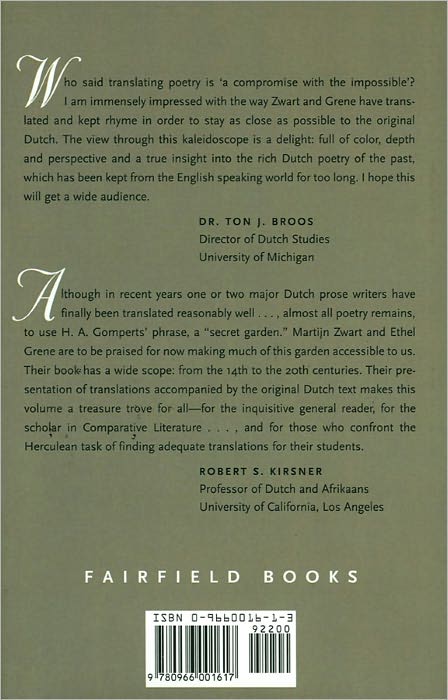 Dutch Poetry in Translation - Kaleidoscope: From Medieval Times to the Present, with Parallel Dutch Text