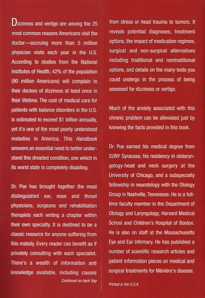 Consumer Handbook on Dizziness and Vertigo
