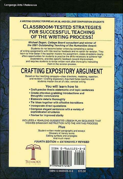 Crafting Expository Argument