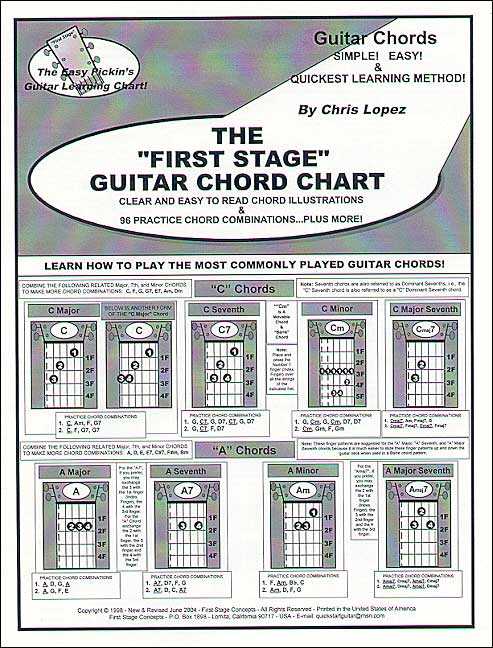 The "First Stage" Guitar Chord Chart
