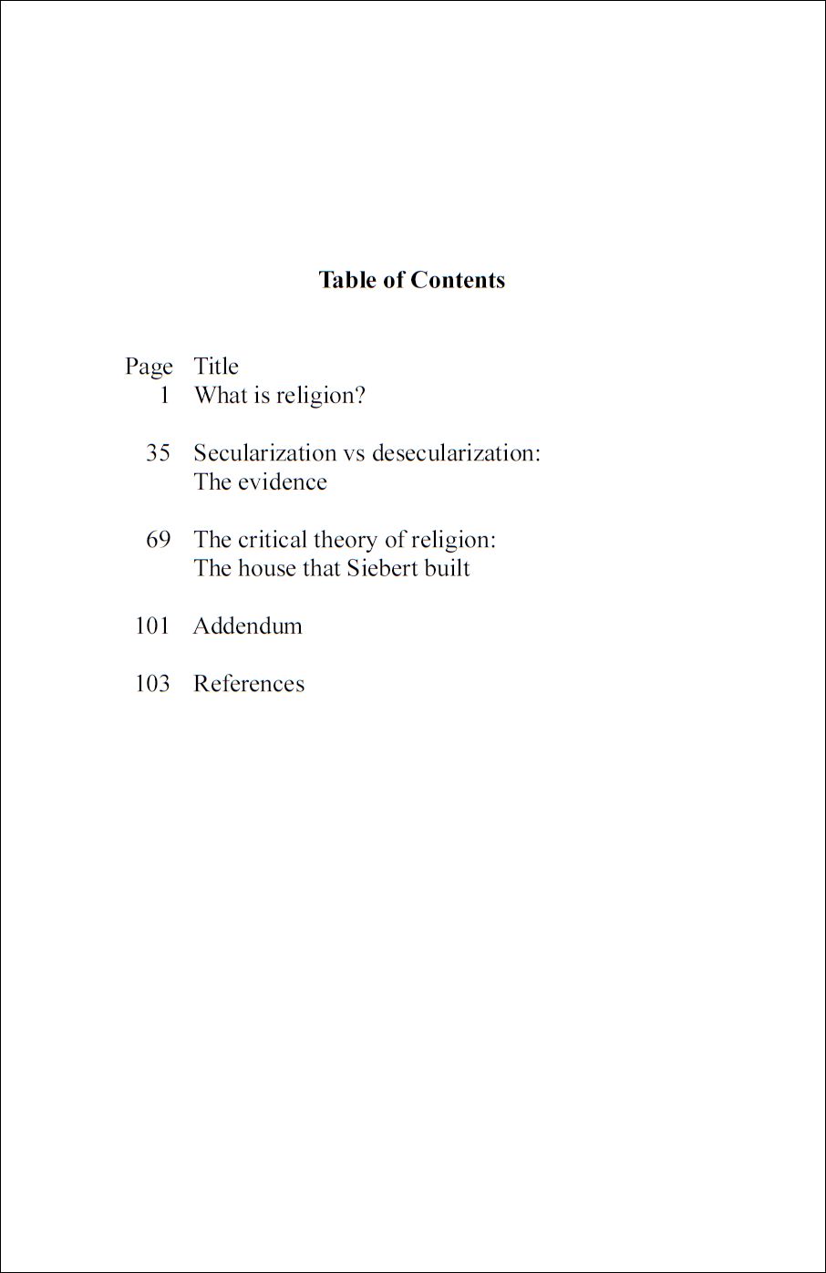 Sociology of Religion: A Critical Primer