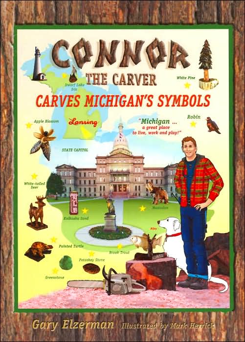 Connor the Carver Carves Michigan's Symbols