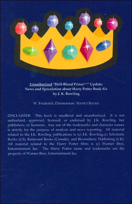 Unauthorized Half-Blood Prince Update: News and Speculation about Harry Potter Book Six by J.K. Rowling