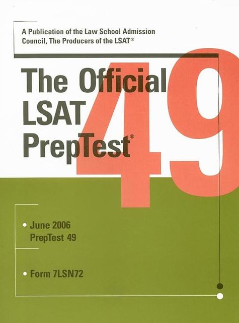 Official LSAT Preptest: June 2006 Form 7lsn72