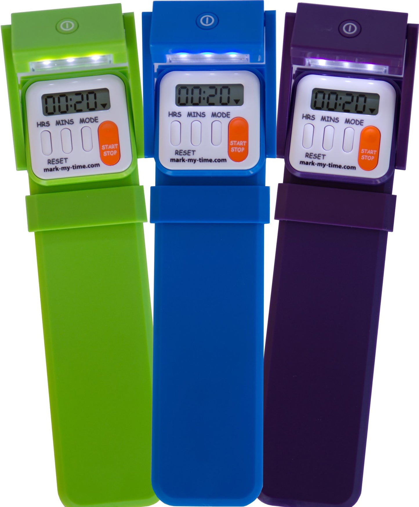 Mark-My-Time Assorted Neon Color Digital Bookmark with LED Book Light