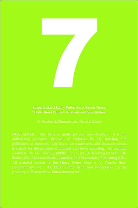Unauthorized Harry Potter and the Deathly Hallows News: Harry Potter Book Seven and Half-Blood Prince Analysis