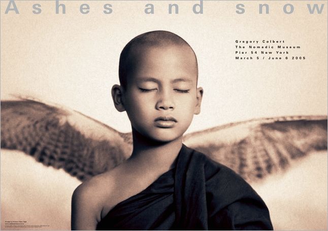 Winged monk: New York exhibition (giant poster)