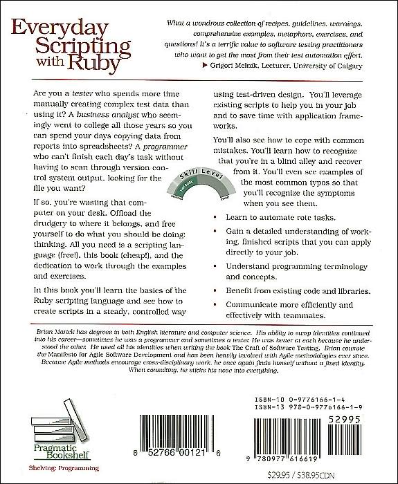 Everyday Scripting with Ruby: For Teams, Testers, and You (Facets of Ruby Series)