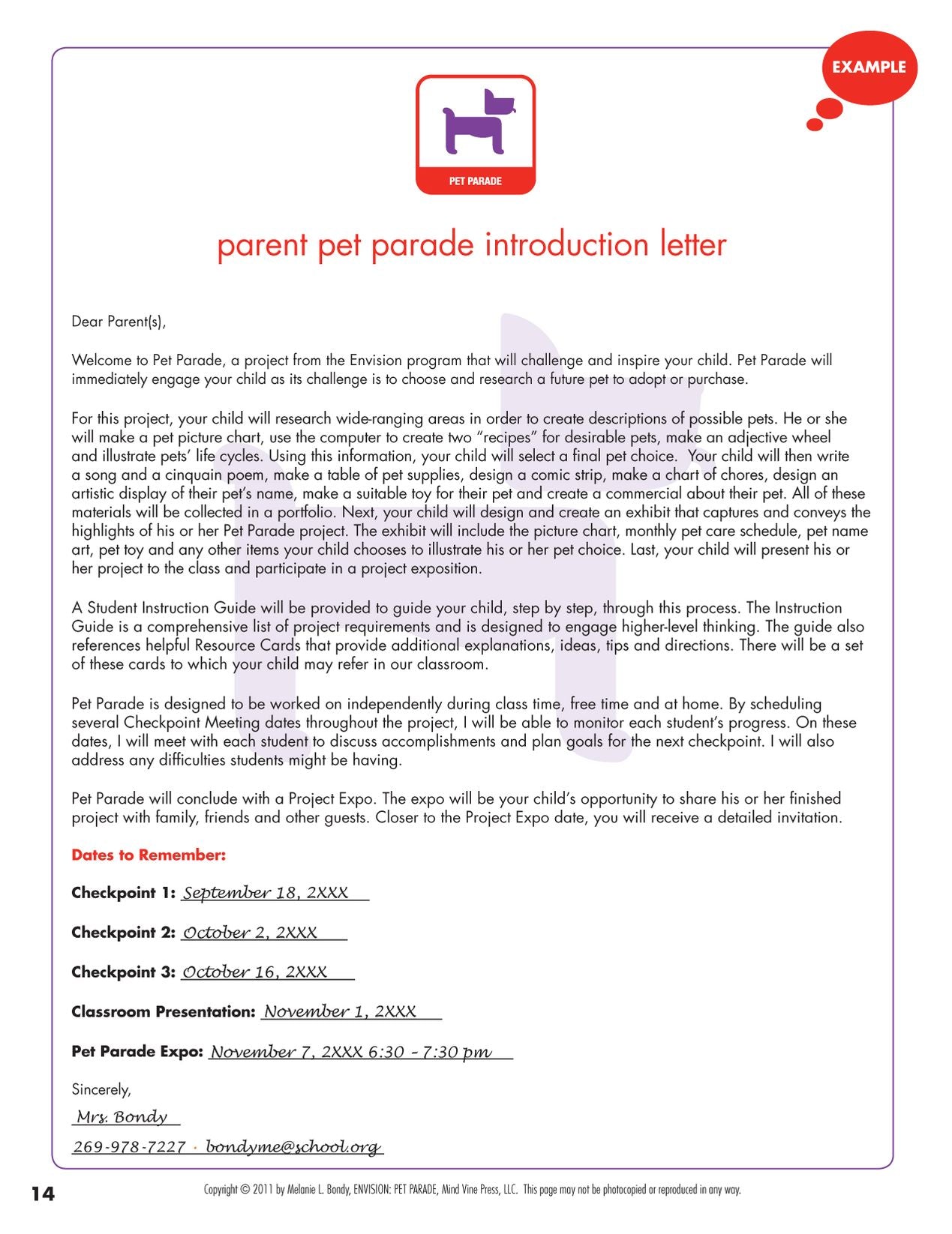 Envision Pet Parade A Real World Independent Project Grade 3-6