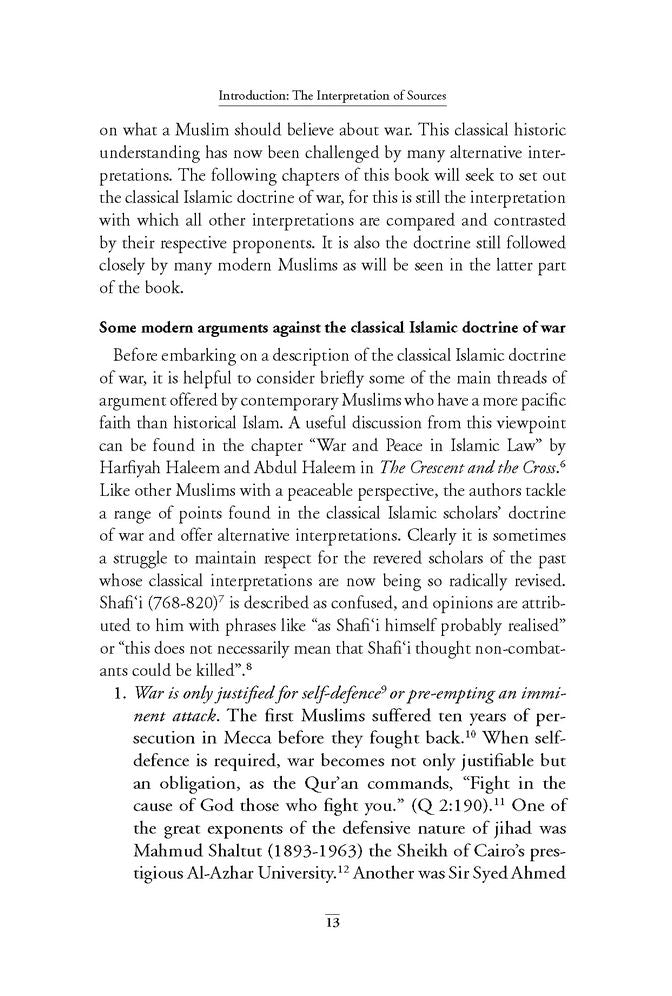 Understanding Islamist Terrorism: The Islamic Doctrine of War