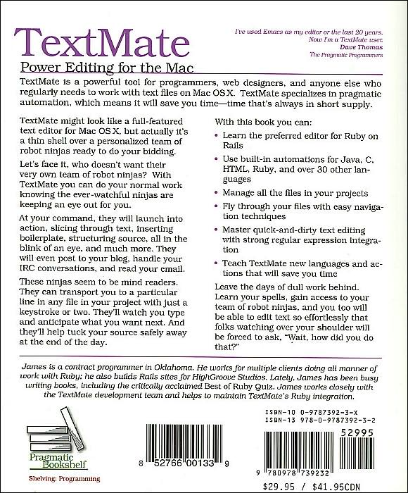 TextMate: Power Editing for the Mac