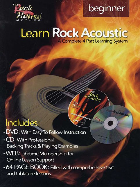 Learn Rock Acoustic Beginner: A Complete 4 Part Learning System