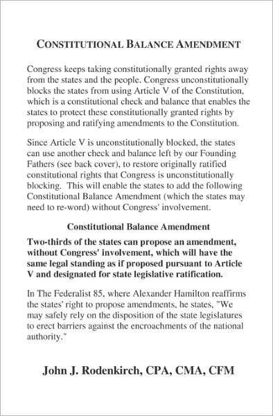 Constitutional Balance Amendment