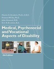 Medical, Psychosocial and Vocational Aspects of Disability - With CD