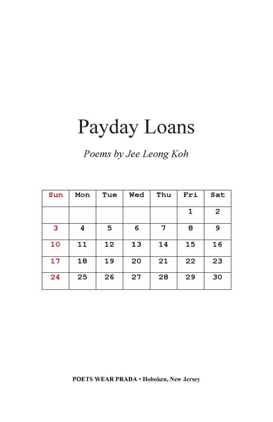 Payday Loans: Poems