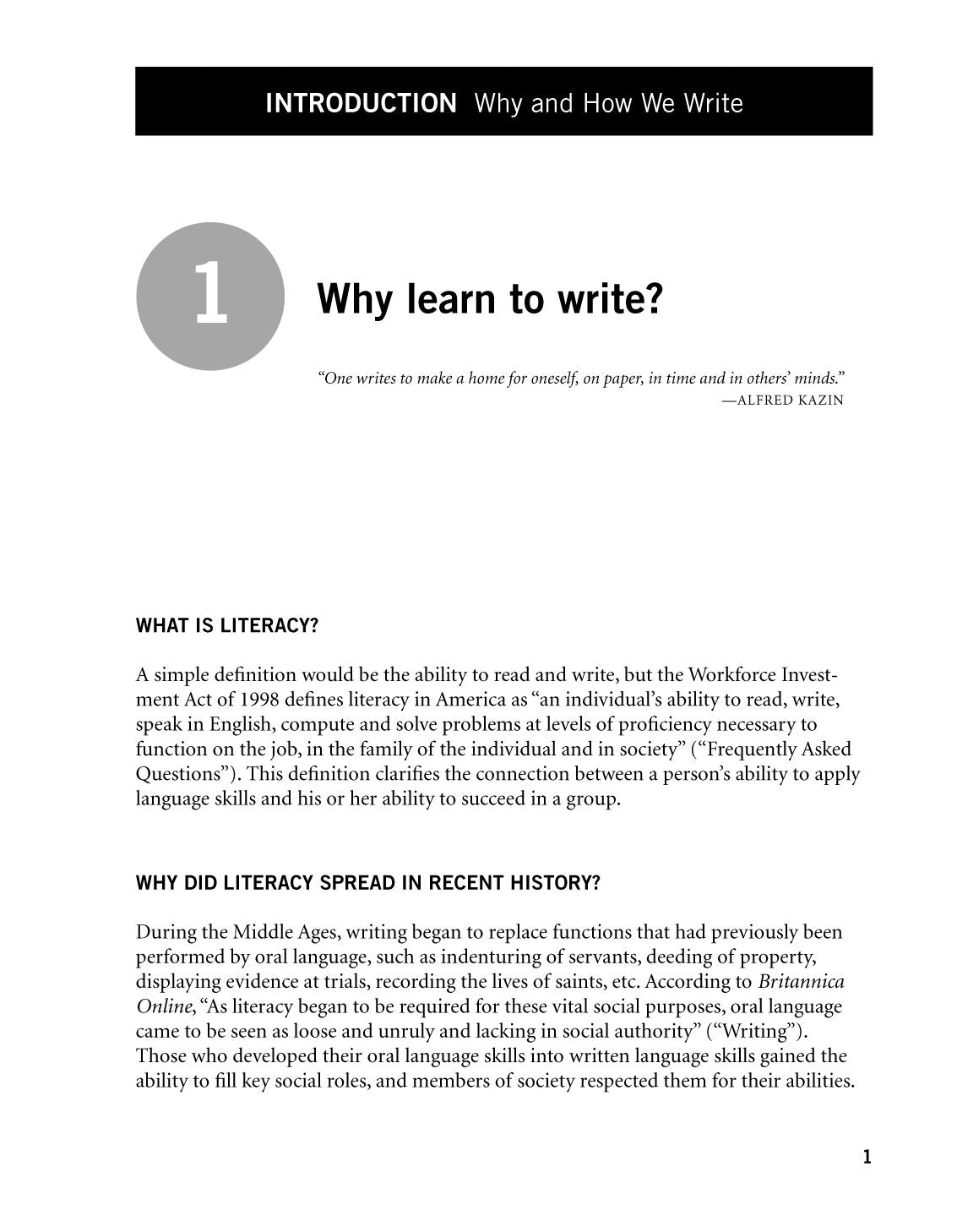 Adventures in Writing: An Introduction to the Writing Process