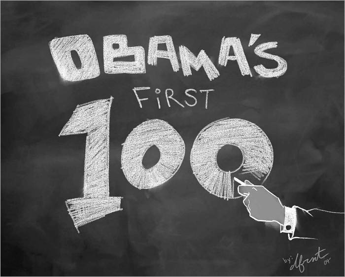 Obama's First 100: An Impartial, Illustrated Look Back at the President's First 100 Days in Office
