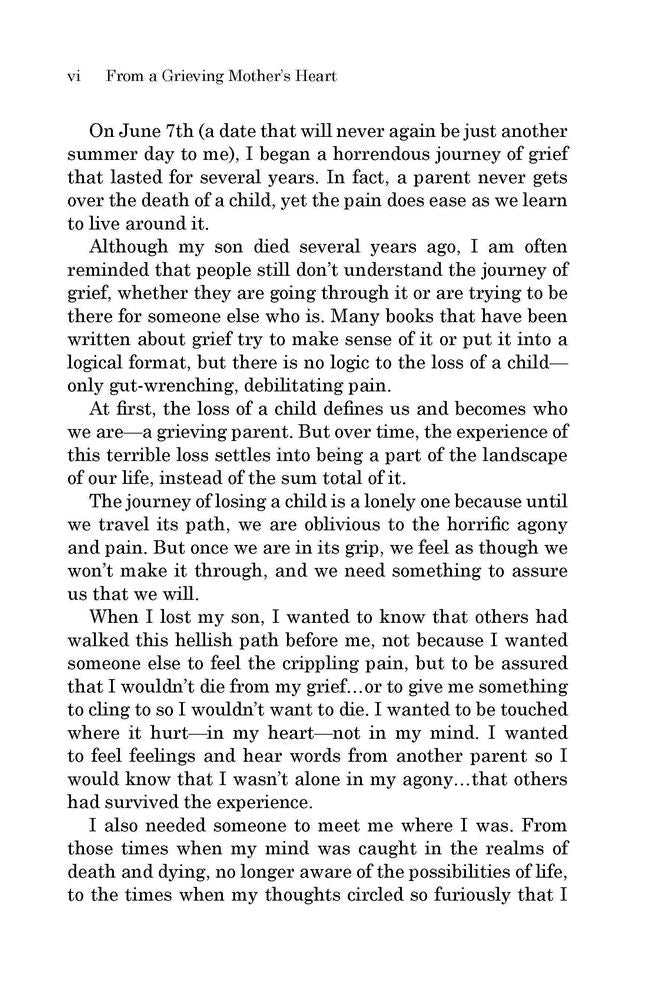 From A Grieving Mother's Heart